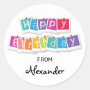 Search for happy birthday stickers kids