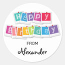 Search for rainbow happy birthday stickers Kids