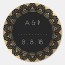 Search for gold lace wedding stickers White