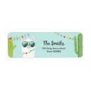 Search for llama return address labels Fiesta
