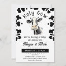 Search for holy cow baby shower invitations Barnyard