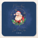 Search for vintage santa claus coasters Red