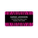 Search for hot pink and black return address labels Zebra