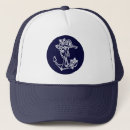 Search for floral blue hats Illustration