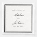 Search for dinner wedding napkins Black and white