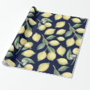 Search for yellow lemon wrapping paper Watercolor