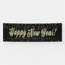 Search for happy new year banners Black