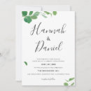 Search for green leaves wedding invitations Minimalist