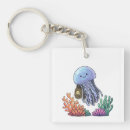 Search for aquatic life key rings Illustration