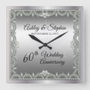 Search for 60th wedding anniversary clocks 60 years together