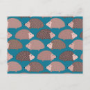 Search for kids pattern postcards Hedgehog