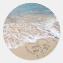 Search for beach heart wedding stickers Sand