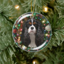 Search for cavalier king charles spaniel christmas tree decorations Tricolor