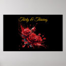 Search for romantic red rose posters Birthday