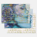 Search for inspirational quotes wrapping paper Blue
