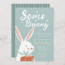 Search for some bunny is turning one birthday invitations Cute