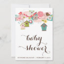 Search for bird baby shower invitations Floral