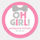 Search for pink and grey baby shower stickers Stylish