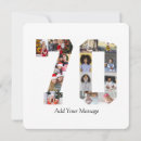 Search for 70th birthday thank you cards Black and white