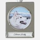 Search for white husky christmas tree decorations Dog