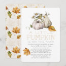 Search for watercolor pumpkin baby shower invitations Fall leaves