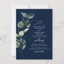 Search for sage green and navy blue wedding invitations Botanical