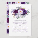 Search for purple flowers engagement party invitations Watercolor