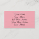 Search for one sided business cards Pink
