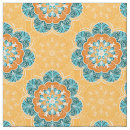 Search for teal orange fabric Floral