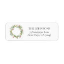 Search for winter wreath return address labels Merry christmas