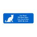 Search for cat silhouette return address labels Kitten