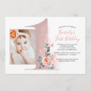 Search for baby turning one invitations Pink