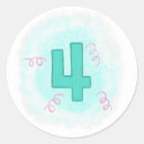 Search for 4 birthday stickers Pink