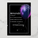 Search for foil birthday invitations Botanical