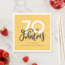 Search for 70th birthday napkins Script