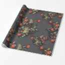 Search for foliage wrapping paper Black and gold