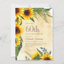 Search for country 60th birthday invitations Sunflowers