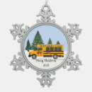 Search for school bus christmas tree decorations Teacher