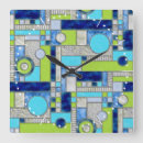 Search for blue glass clocks Geometric