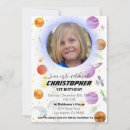 Search for space adventure birthday invitations Planet