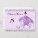 Search for purple and silver sweet 16 invitations Lavender