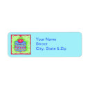 Search for blue roses return address labels Birthday