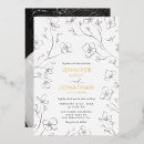 Search for gold lettering wedding invitations Black and white