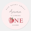 Search for strawberry birthday stickers 1st