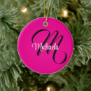 Search for hot pink christmas tree decorations White