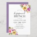 Search for purple flowers engagement party invitations Watercolor