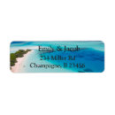 Search for beach photo return address labels Blue