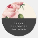 Search for pink and grey wedding stickers Classic