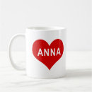Search for anna name mugs Heart