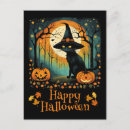 Search for witch cat postcards Full moon